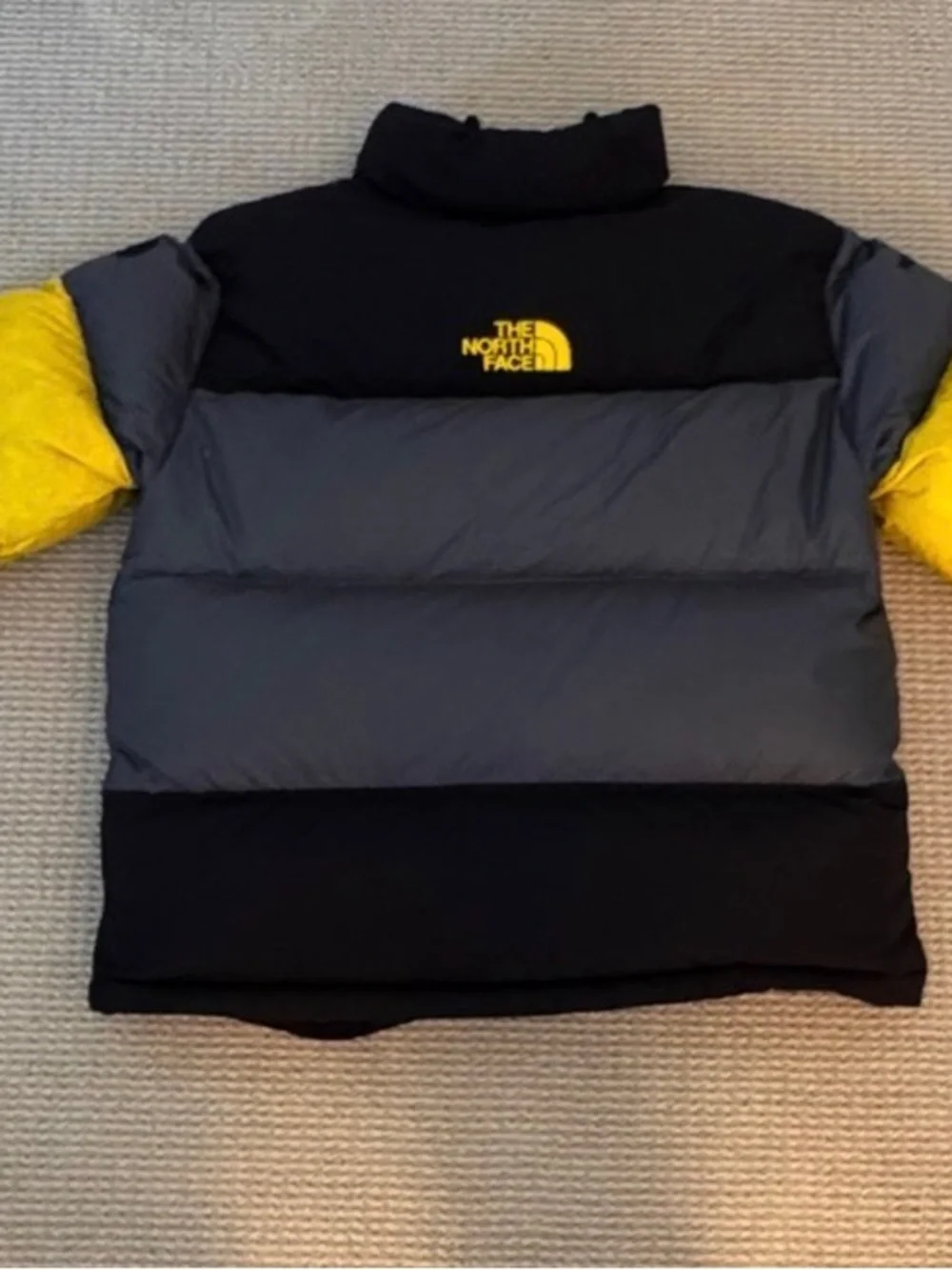 2020 The North Face Steep Tech Down Jacket Grey X TNF Black X Yellow M - Picture 3 of 11